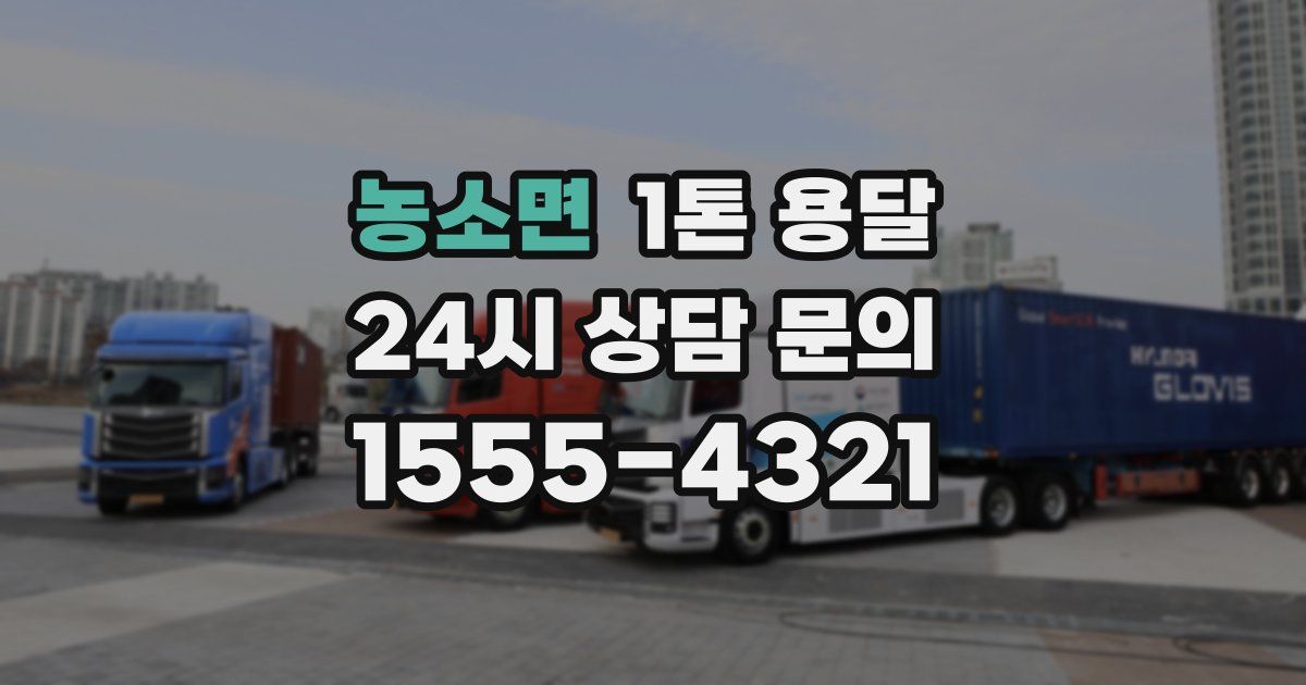농소면 1톤 용달