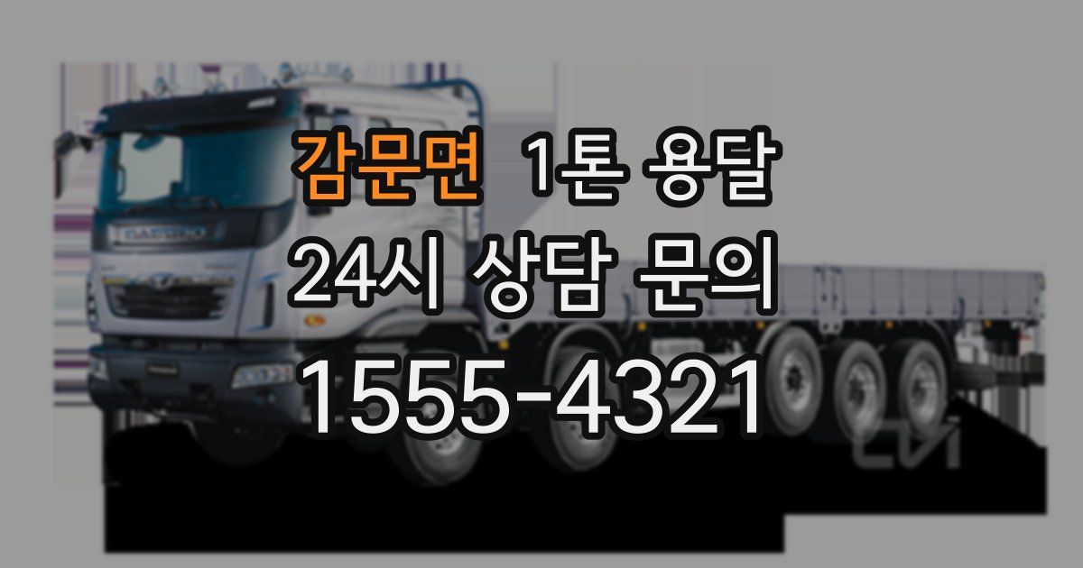 감문면 1톤 용달