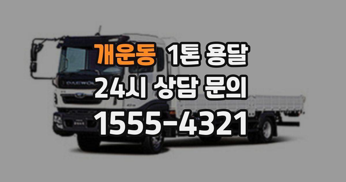 개운동 1톤 용달