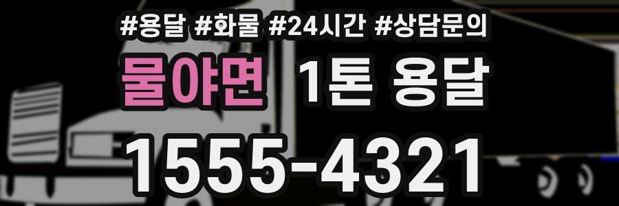 물야면 1톤 용달