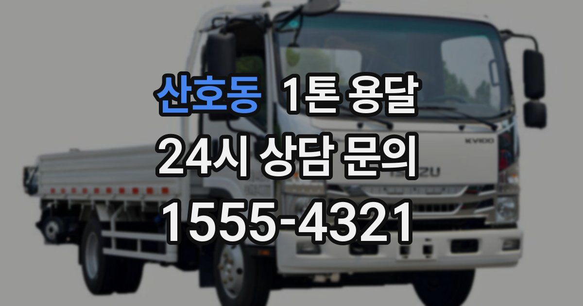 산호동 1톤 용달