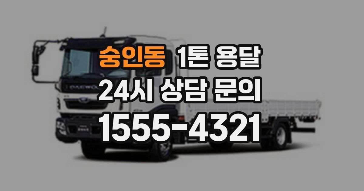숭인동 1톤 용달