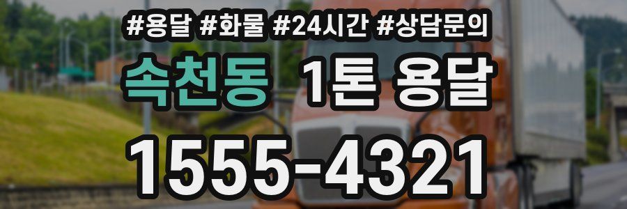 속천동 1톤 용달