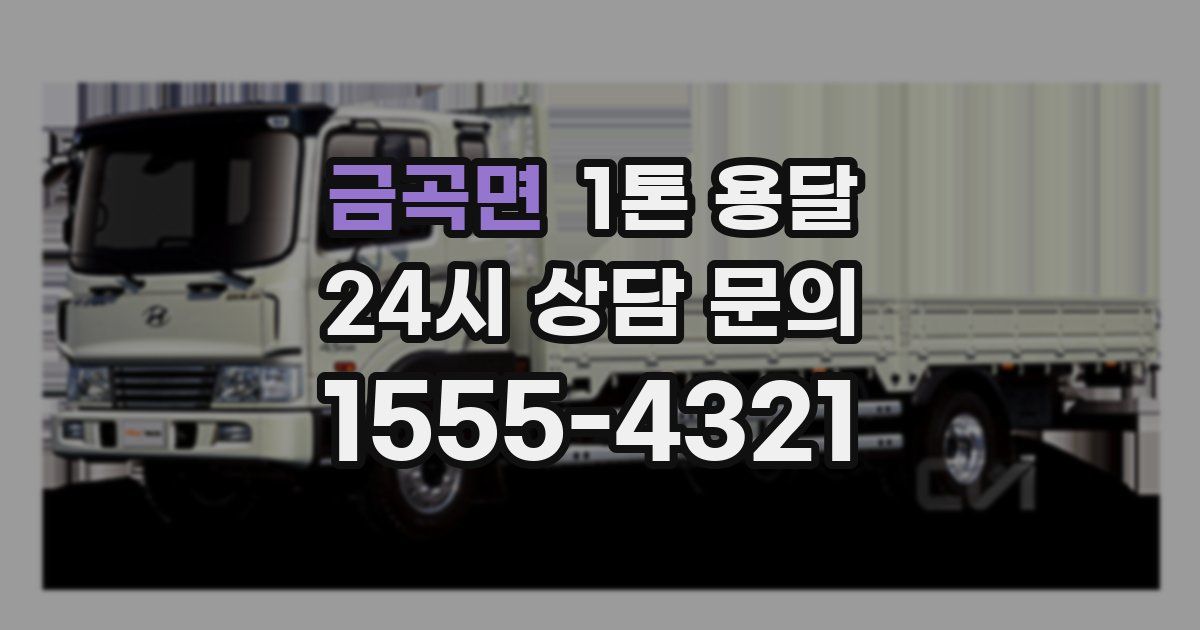 금곡면 1톤 용달