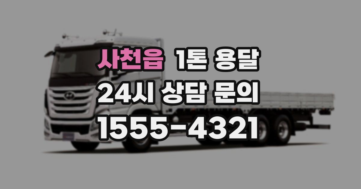 사천읍 1톤 용달