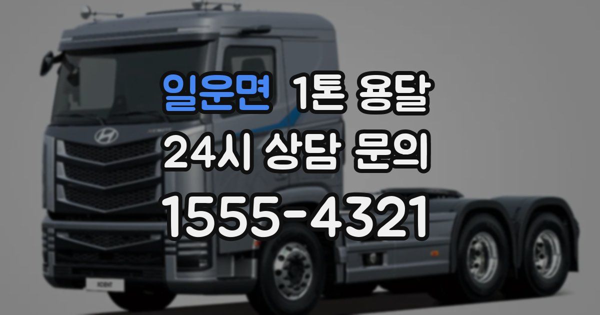 일운면 1톤 용달