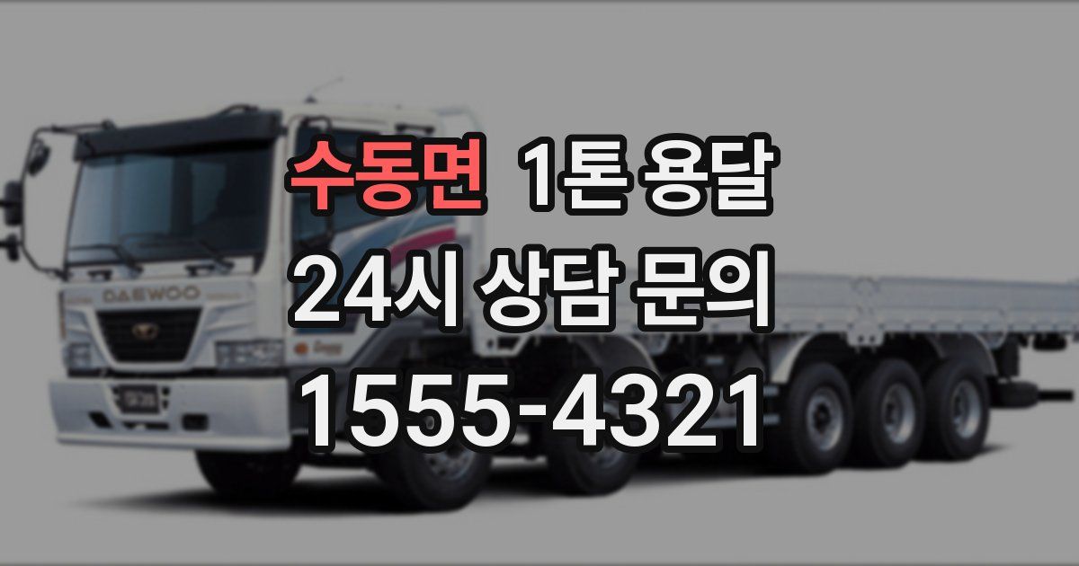 수동면 1톤 용달