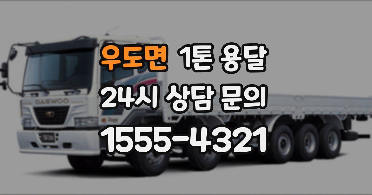 우도면 1톤 용달