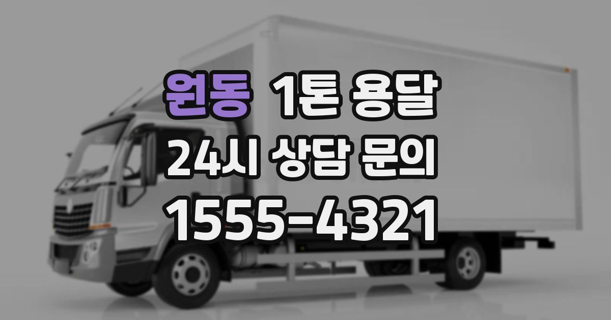 원동 1톤 용달