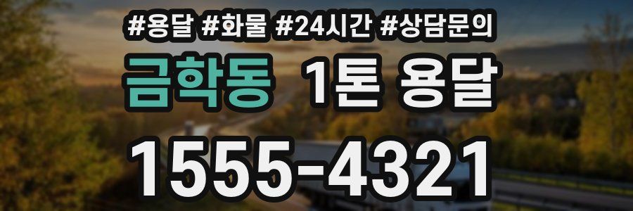 금학동 1톤 용달