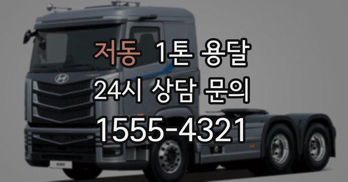 저동 1톤 용달