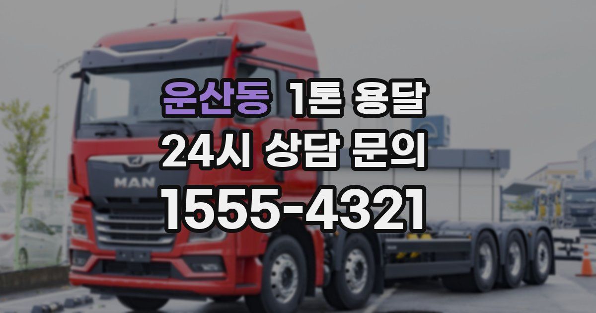 운산동 1톤 용달