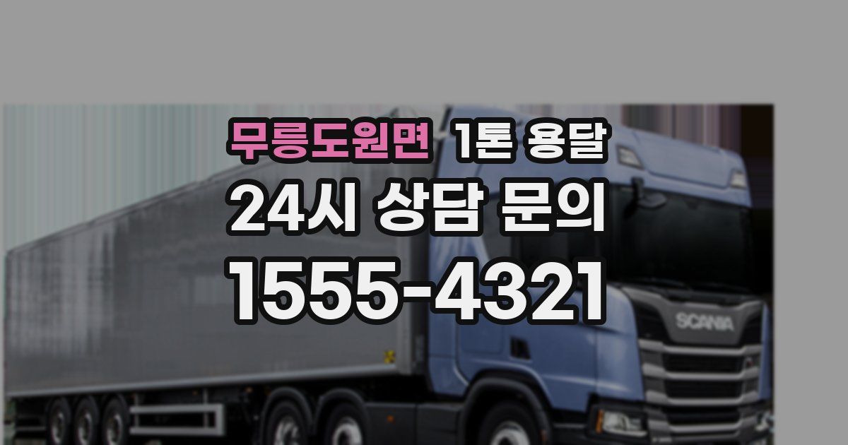무릉도원면 1톤 용달