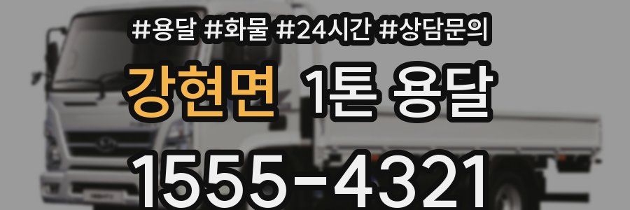강현면 1톤 용달