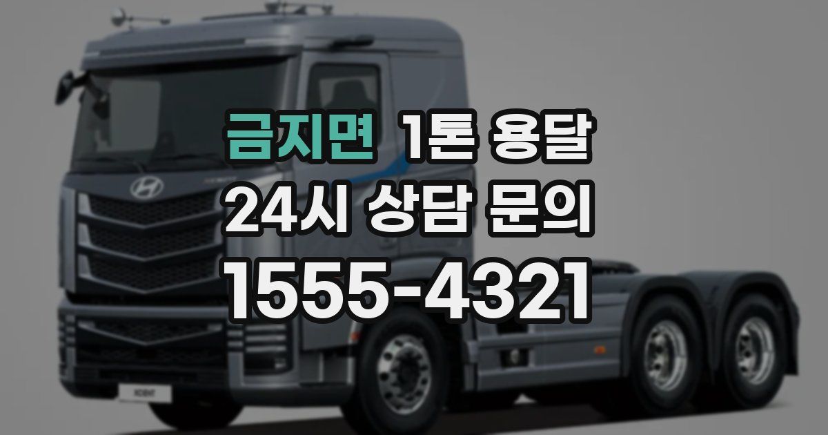 금지면 1톤 용달