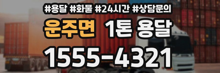 운주면 1톤 용달