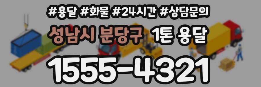 성남시 분당구 1톤 용달