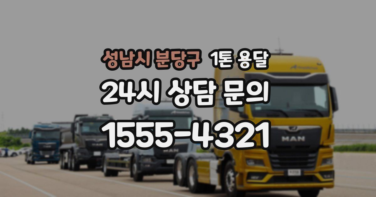 성남시 분당구 1톤 용달