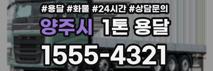 양주시 1톤 용달