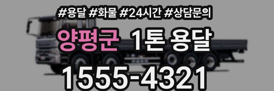 양평군 1톤 용달