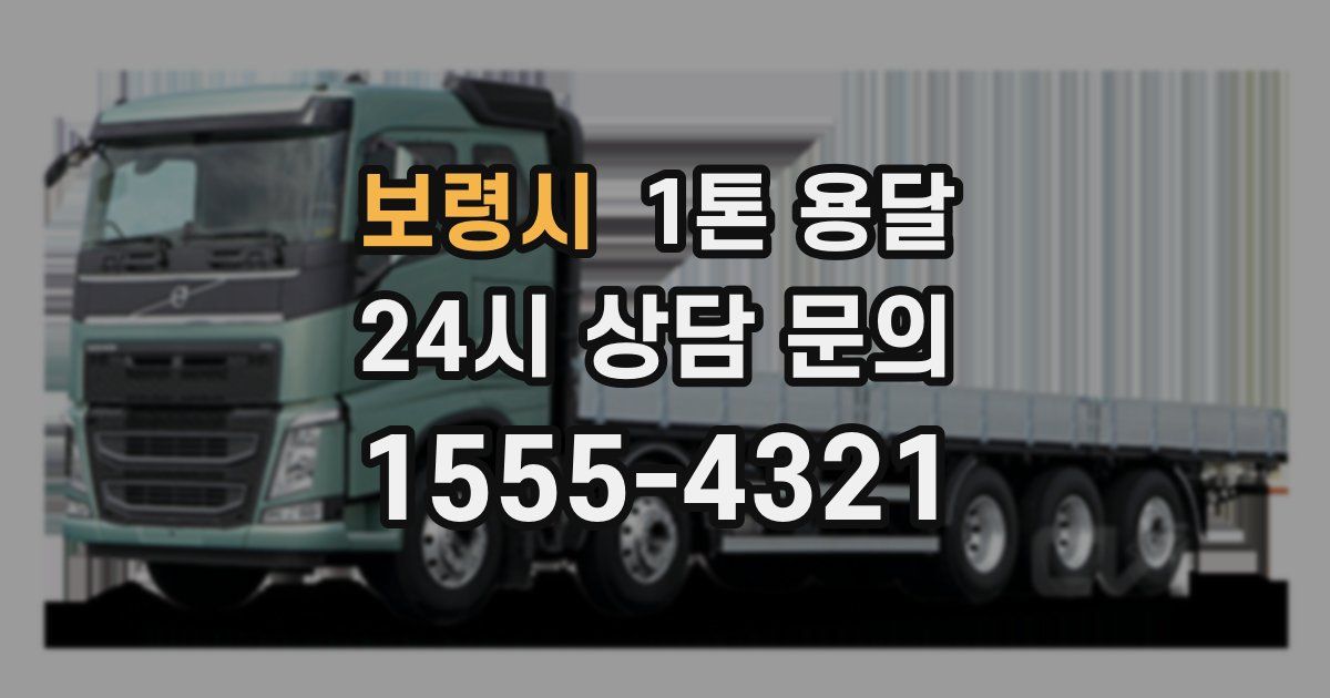 보령시 1톤 용달