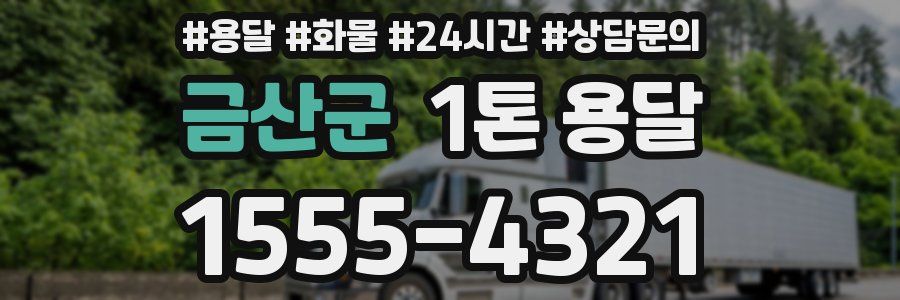 금산군 1톤 용달
