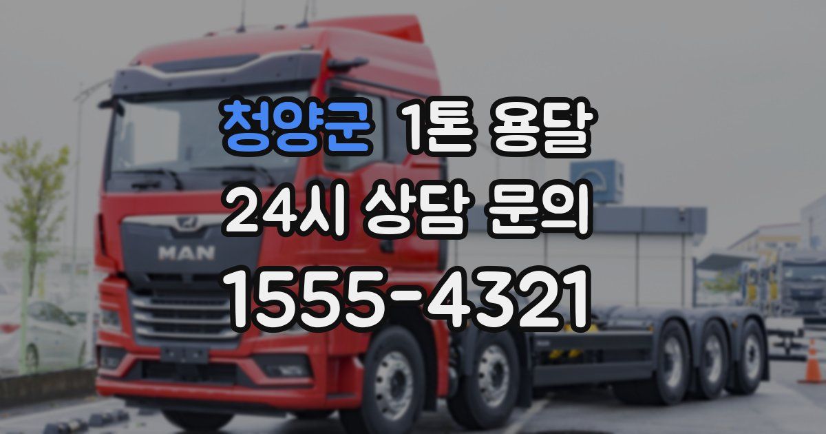 청양군 1톤 용달
