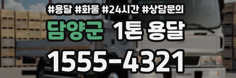담양군 1톤 용달