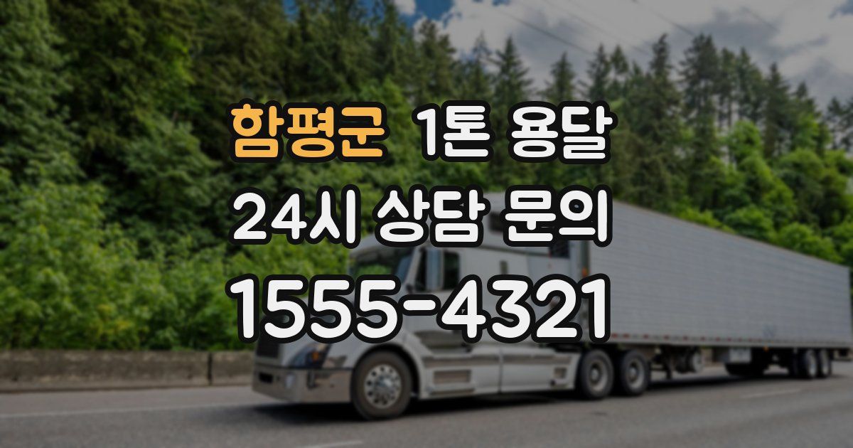 함평군 1톤 용달
