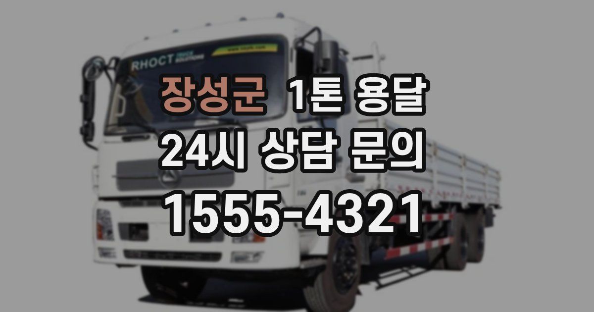 장성군 1톤 용달