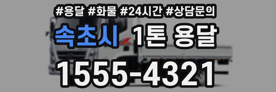 속초시 1톤 용달