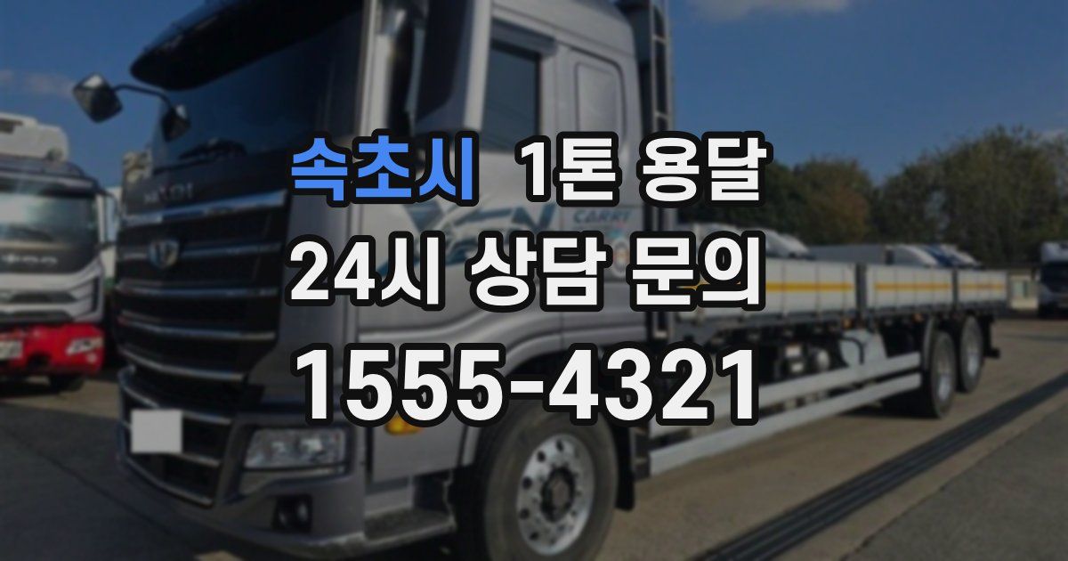속초시 1톤 용달
