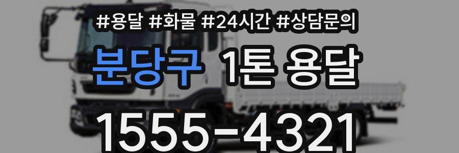 분당구 1톤 용달