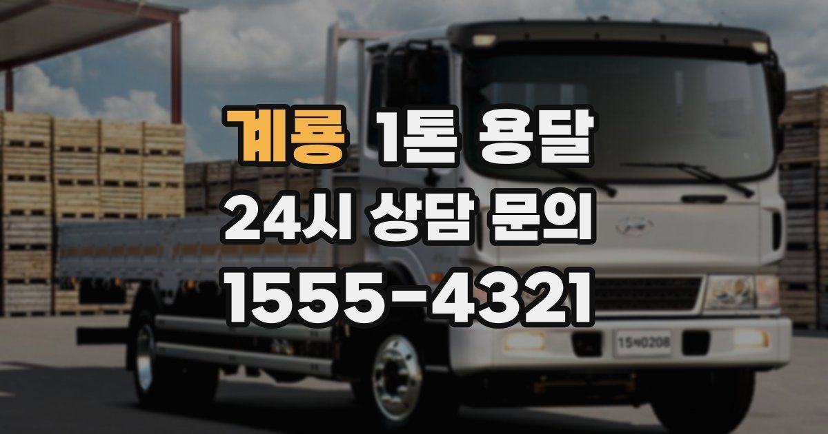 계룡 1톤 용달