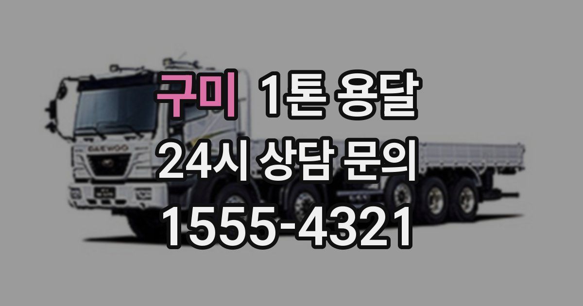 구미 1톤 용달