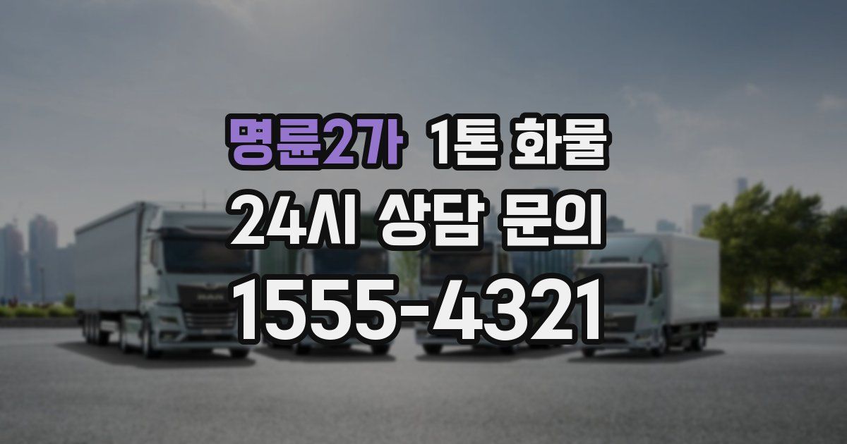 명륜2가 1톤 화물