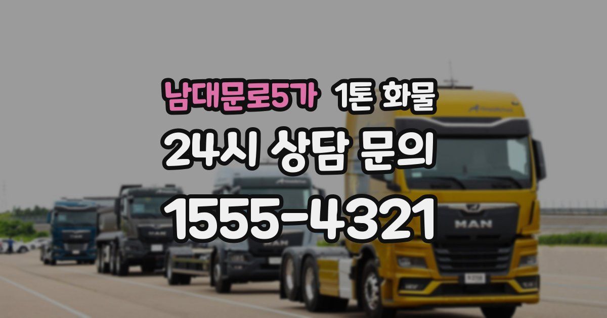 남대문로5가 1톤 화물
