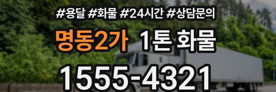 명동2가 1톤 화물