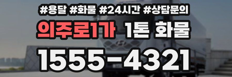 의주로1가 1톤 화물
