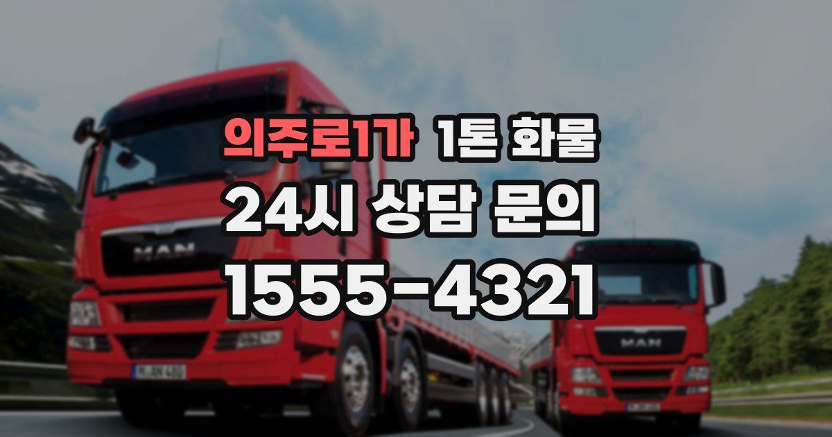 의주로1가 1톤 화물