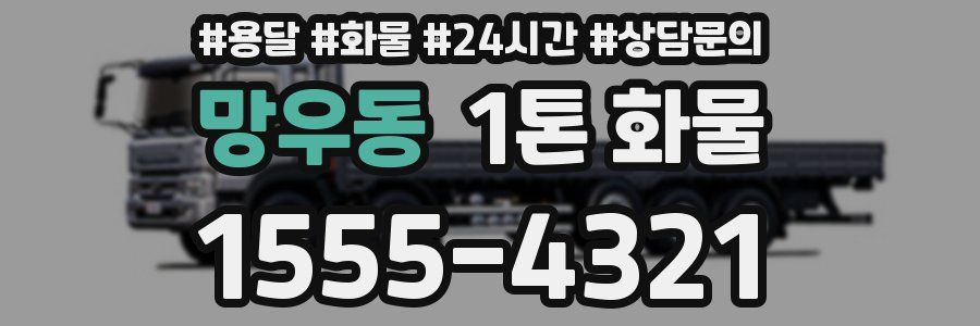 망우동 1톤 화물