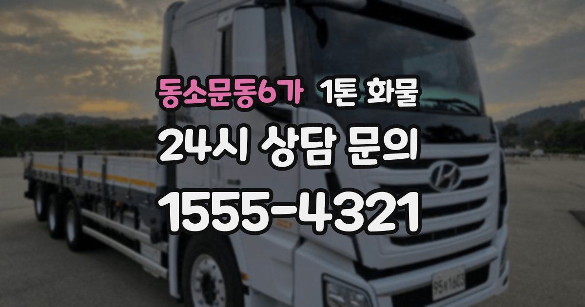 동소문동6가 1톤 화물