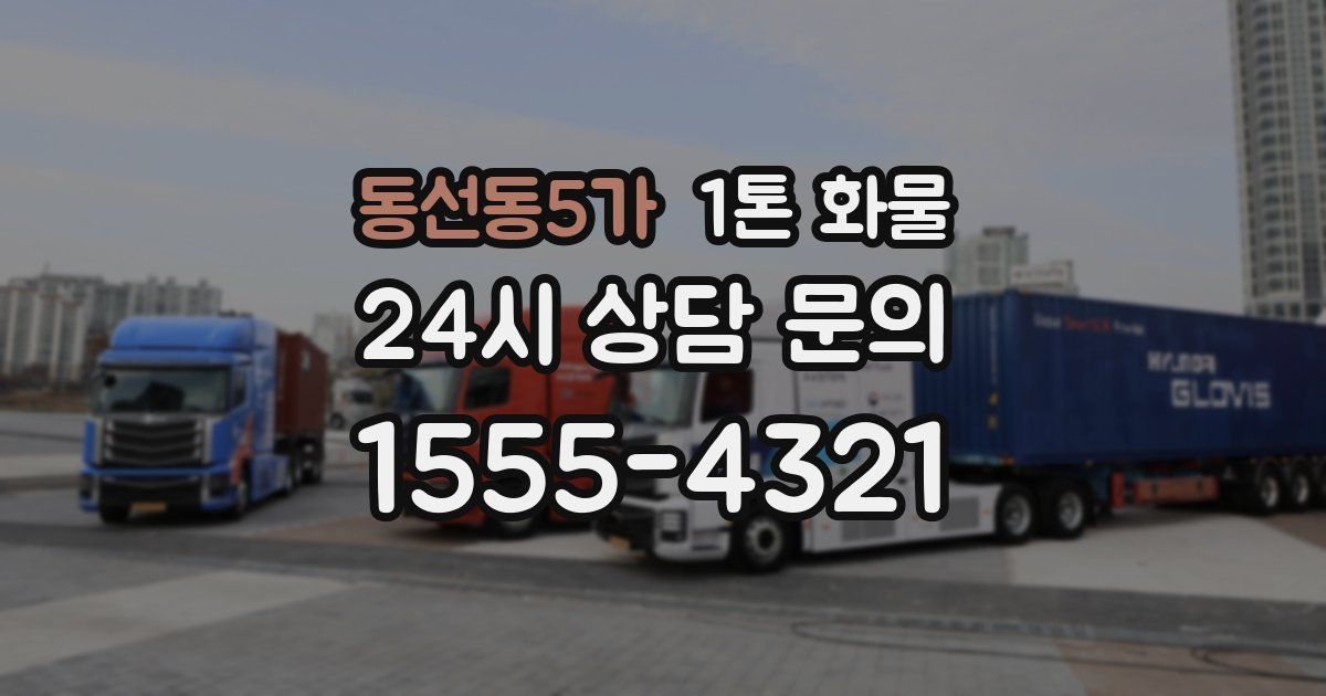 동선동5가 1톤 화물