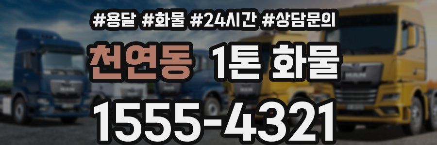 천연동 1톤 화물