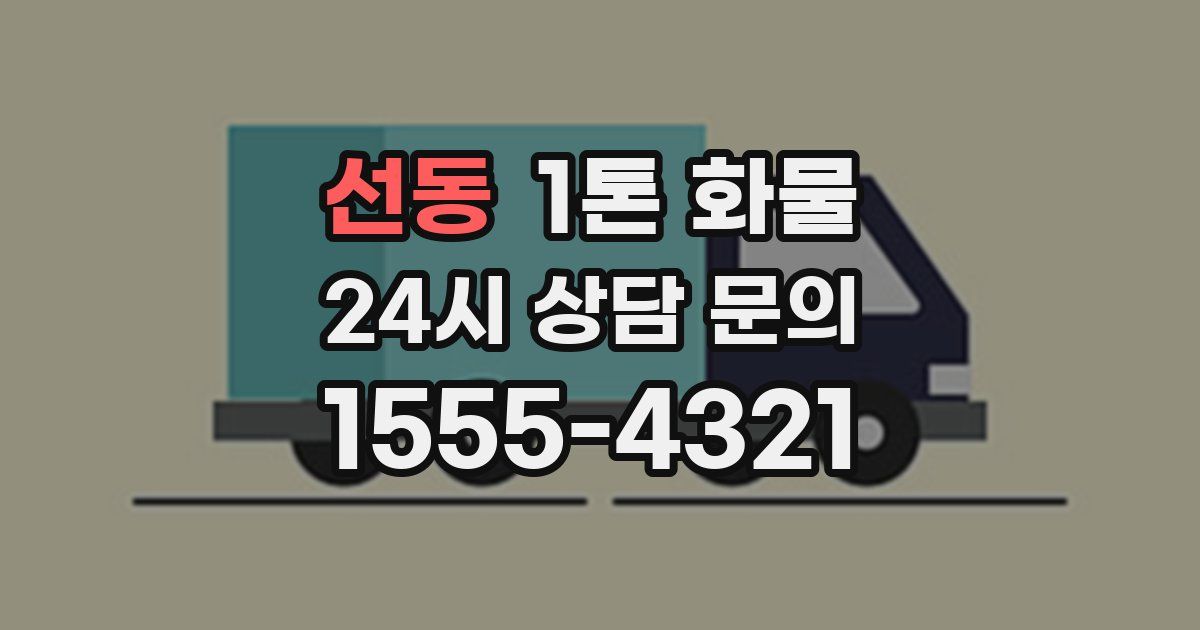 선동 1톤 화물