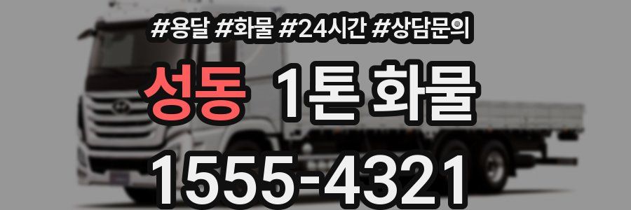 성동 1톤 화물