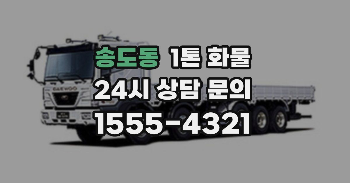 송도동 1톤 화물