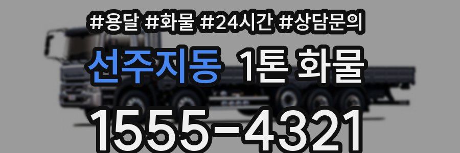 선주지동 1톤 화물