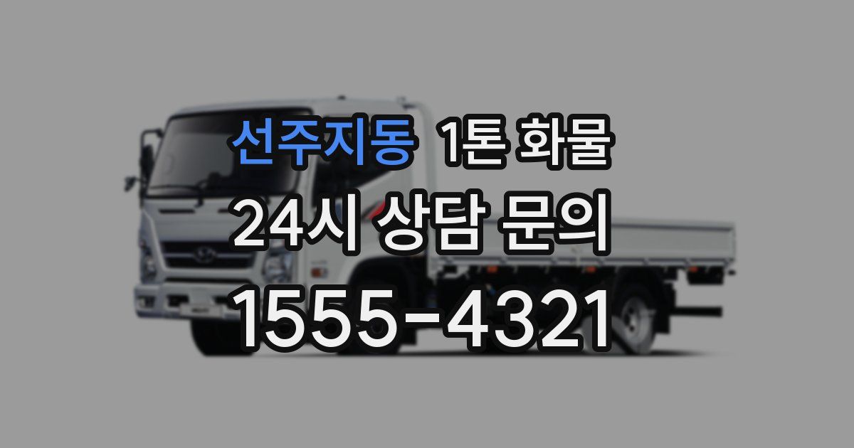 선주지동 1톤 화물