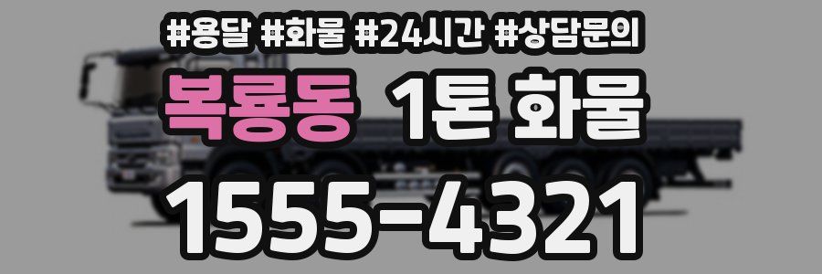 복룡동 1톤 화물